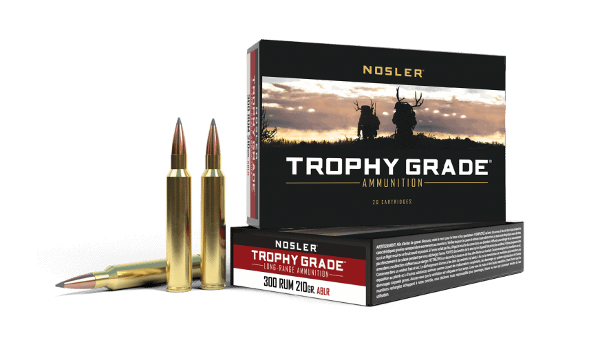 Nosler 300 Rum 210Gr Accubond Long Range Trophy Grade Ammunition (20Ct) - 60129