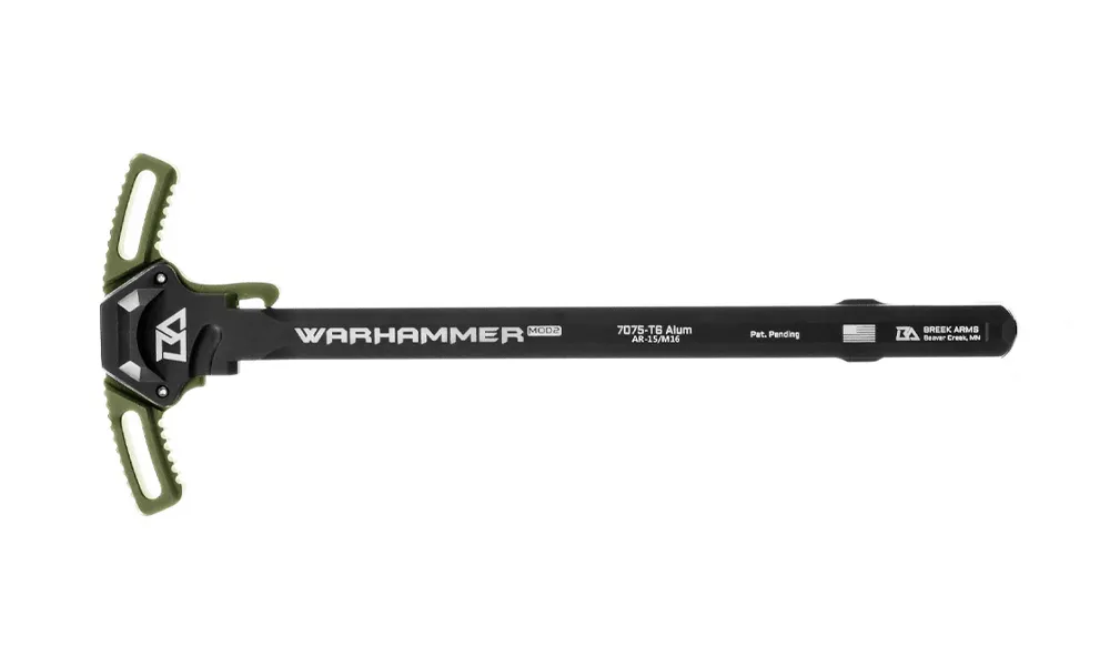 Breek Arms Ar15 Warhammer Mod2 Charging Handle - Green Brk522 Ranger Green