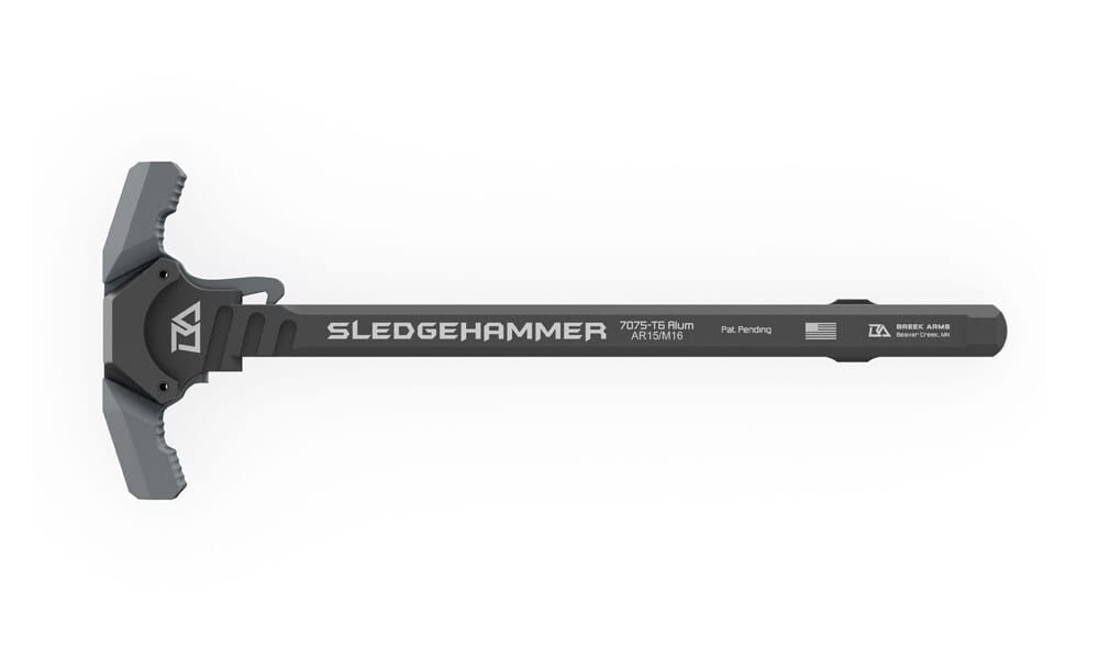 Breek Arms AR15 SLEDGEHAMMER Ambi Gas Blocking Charging Handle - Gray 6015-MGREY