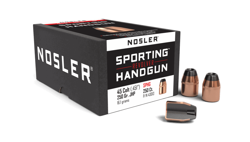 Nosler 45 Colt 250gr JHP Sporting Handgun (100ct) - BN43013 Nosler 45 Colt 250gr JHP Sporting Handgun (100ct)