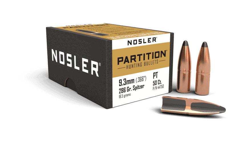 Nosler 9.3Mm 286Gr Partition (50Ct) - Bn44750