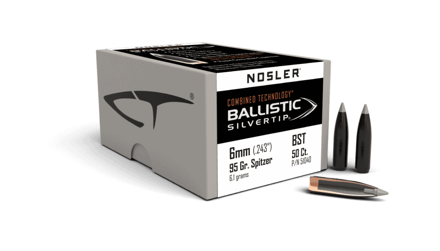 Nosler 6Mm 95Gr Ballistic Silvertip (50Ct) - Bn51040 Nosler 243 Cal 6Mm 95Gr Ballistic Silvertip (50Ct)