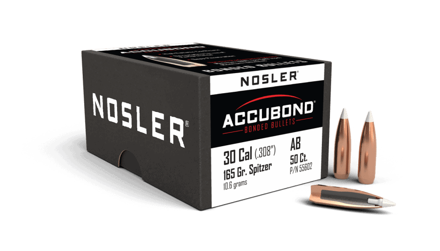 Nosler 30 Caliber 165Gr Accubond (50Ct) - Bn55602 Nosler 30 Cal 165Gr Accubond (50Ct)