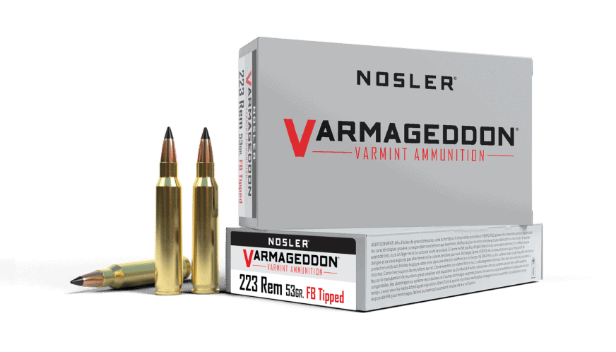 Nosler 223 Rem 53gr FB Tipped Varmageddon Ammunition (20ct) - 65139