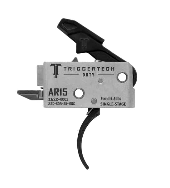 TriggerTech AR-15 Duty / Mil-Spec Single-Stage Trigger - PVD Black Curved - AH0-SDB-55-NNC