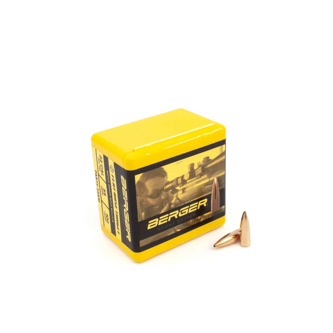 Berger 22 Cal 55 Grain Fb Target Rifle Bullets Berger 22 Cal 55Gr Fb Target Rifle Bullets