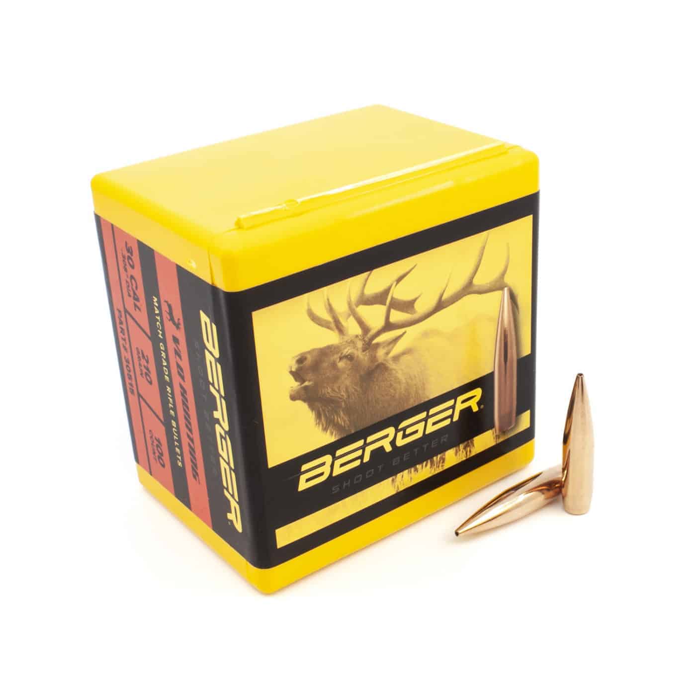 Berger 30 Cal 210 Grain Very Low Drag (Vld) Hunting Rifle Bullets Berger 30 Cal 210Gr Vld Hunting Rifle Bullets