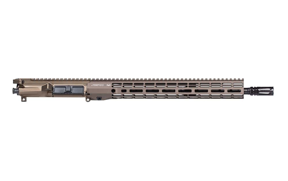 Aero Precision Complete Upper - APUG700401M103-1|16.3" 5.56 CHF Mid-length barrel w/ 15" ATLAS R-ONE M-LOK HG - Kodiak Brown Anodized-APUG700401M103-1 Aero Precision M4E1-T PRO Complete Upper, 16.3" 5.56 CHF Mid-length barrel, 15" ATLAS R-ONE MLOK HG - Kodiak Brown Anodized