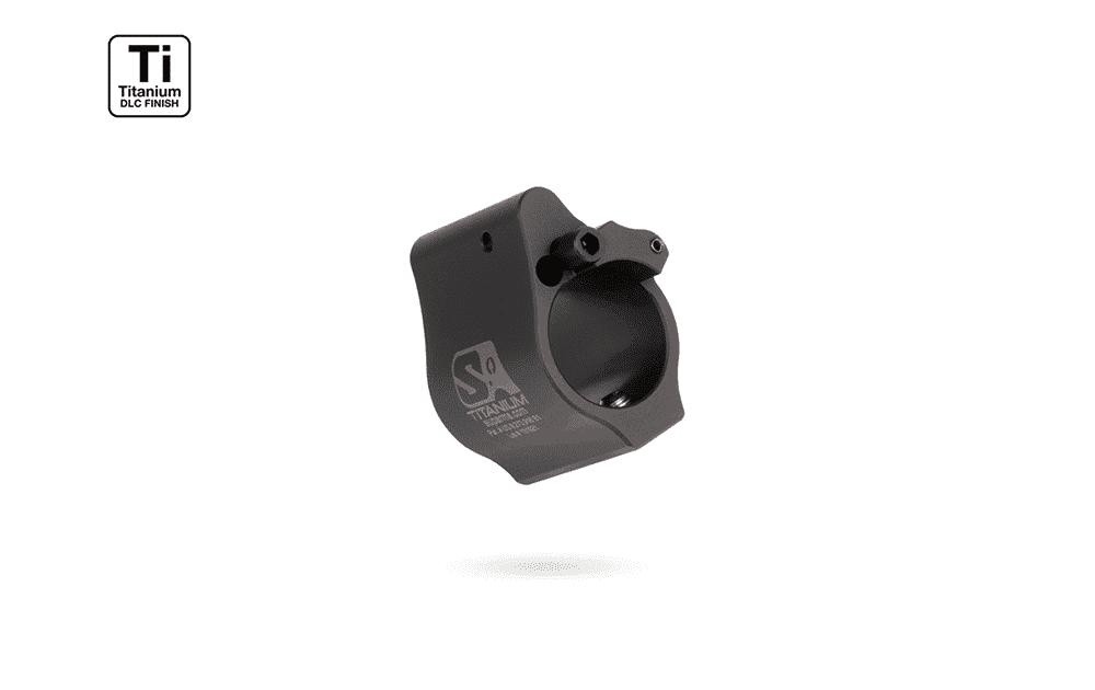 Superlative Arms .625" Adjustable Titanium Gas Block, Set Screw Mount, Dark DLC SABO-DI-625SDT