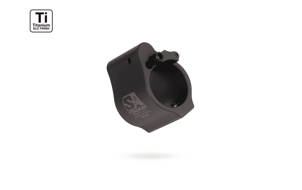 Superlative Arms .750" Adjustable Titanium Gas Block, Set Screw Mount, Dark DLC SABO-DI-750SDT