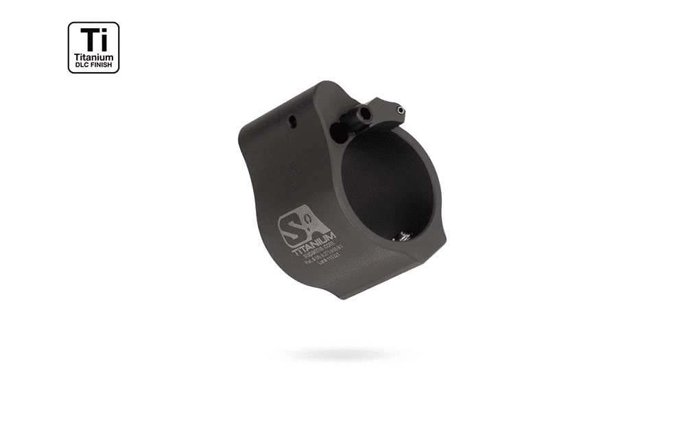 Superlative Arms .875" Adjustable Titanium Gas Block, Set Screw Mount, Dark DLC SABO-DI-875SDT