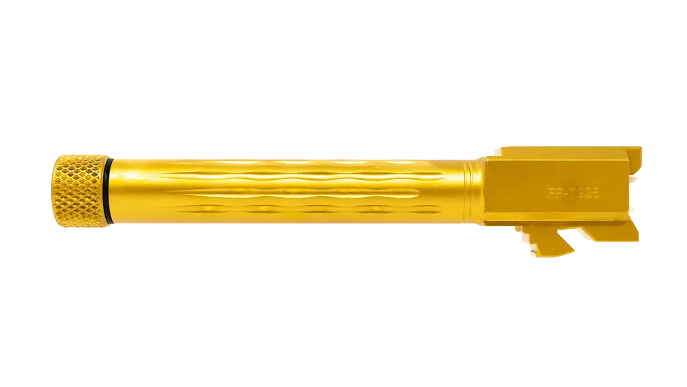 Faxon Match Series Flame Fluted 416R Ss Tin Pvd Threaded Barrel For Glock® 17 Gen 5 - Image 2