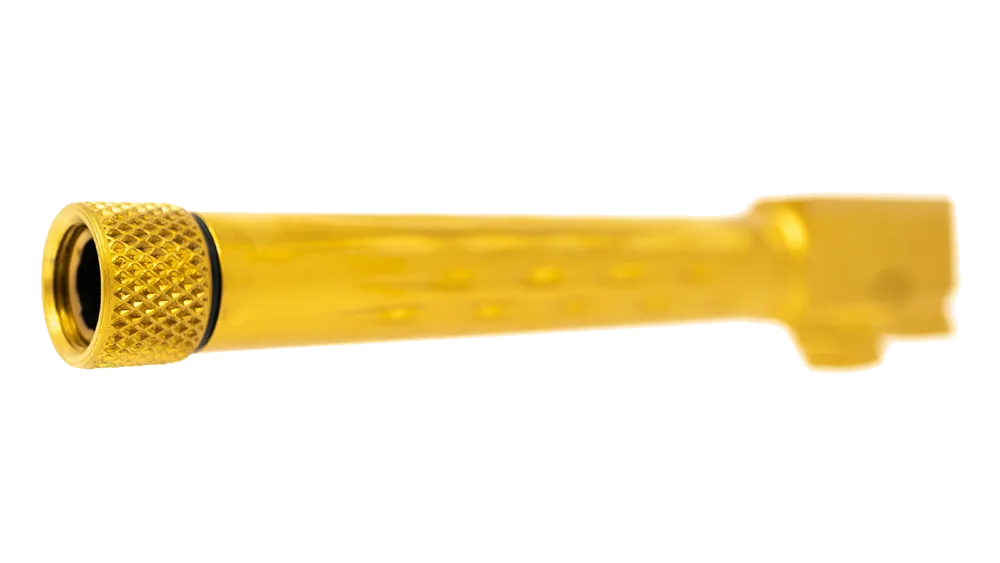 Faxon Match Series Flame Fluted 416R Ss Tin Pvd Threaded Barrel For Glock® 17 Gen 5 - Image 3
