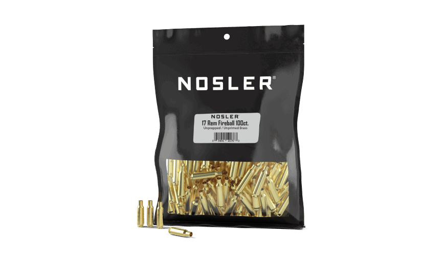 Nosler 17 Rem Fireball Bulk Unprepped Brass (100Ct) - Brn10178