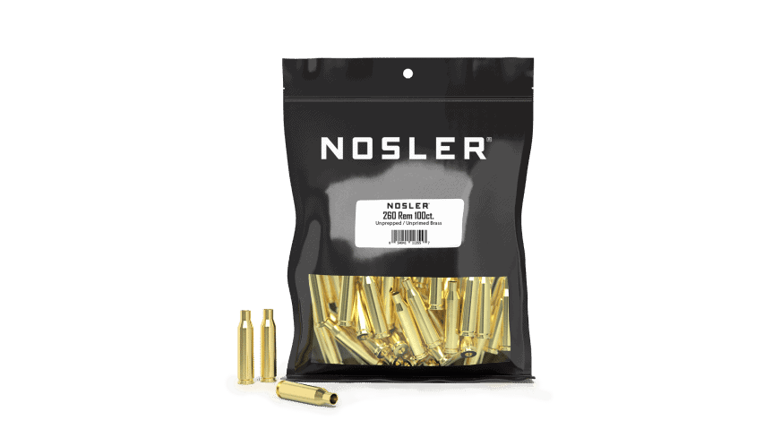 Nosler 260 Remington Bulk Unprepped Brass  (100Ct) - Brn11355