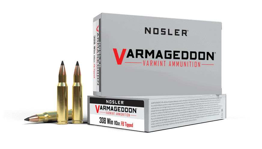 Nosler 308 Win 110gr FB Tipped Varmgeddon Ammunition (20ct) - 40272