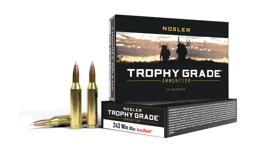 Nosler 243 Win 90gr AccuBond Trophy Grade Ammunition (20ct) - 48263