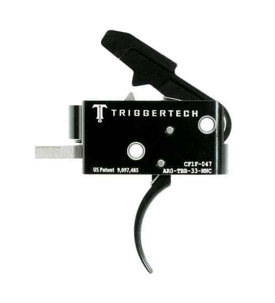 TriggerTech AR-15 Competitive Trigger - PVD Black Curved - AR0-TBB-33-NNC