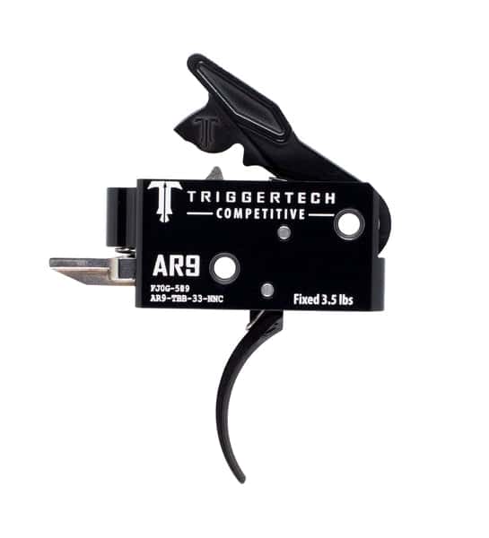 TriggerTech AR-9 Competitive Trigger - PVD Black Curved - AR9-TBB-33-NNC