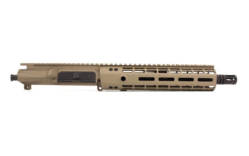 Aero Precision Complete Upper - APAR640222M4|10" .300 BLK Barrel Aero Precision M4E1-E Complete Upper, 10" 300 Blackout Pistol Barrel, 9.3" Enhanced MLOK HG - FDE Cerakote