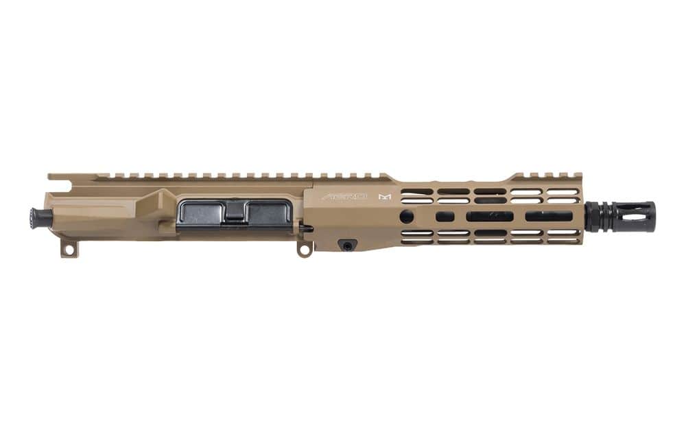 Aero Precision M4E1-T Complete Upper, 8" 300 Blackout Pistol Barrel, 7.3" ATLAS S-ONE MLOK HG - FDE Cerakote
