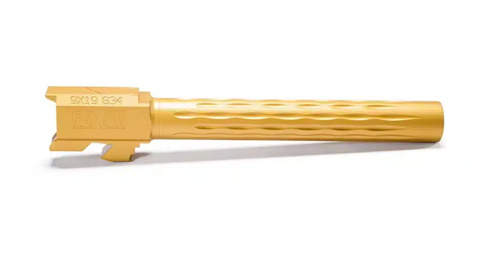 Faxon Flame Fluted TiN Barrel For Glock 34