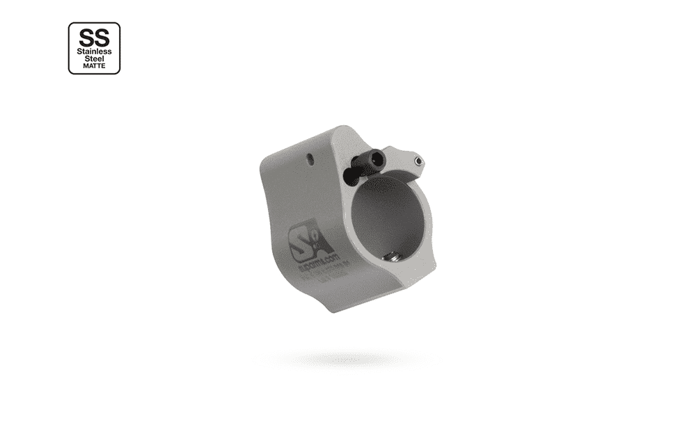 Superlative Arms .625" Adjustable Gas Block, Set Screw Mount, Stainless Matte SABO-DI-625SS