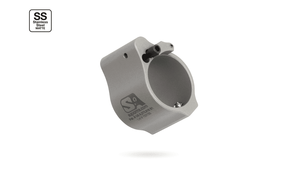 Superlative Arms .936" Adjustable Gas Block, Set Screw Mount, Stainless Matte SABO-DI-936SS