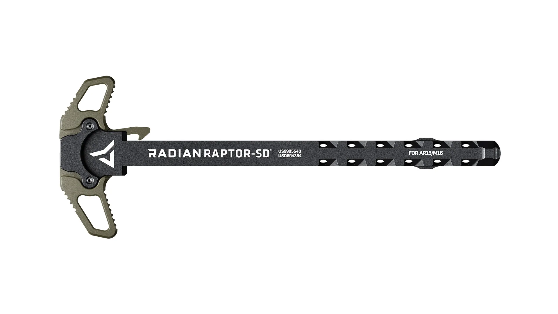 Radian Raptor-SD AR15 Ambi Charging Handle - OD Green R0376