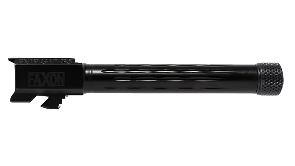 Faxon Match Series Flame Fluted 416R SS Black Nitride Non-Threaded Barrel for Glock® 17 Gen 5-GB910N175LGQ-N