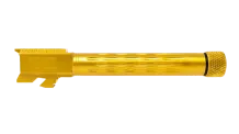 Faxon Match Series Flame Fluted 416R SS TiN PVD Threaded Barrel for Glock® 17 Gen 5-GB910N175LGQ-T-TIN