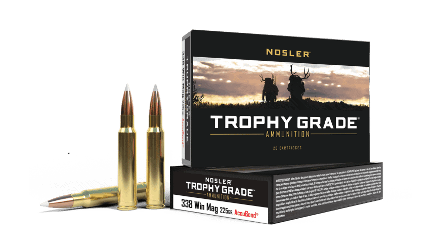 Nosler 338 Win Mag 225Gr Accubond Trophy Grade Ammunition (20Ct) - 60074