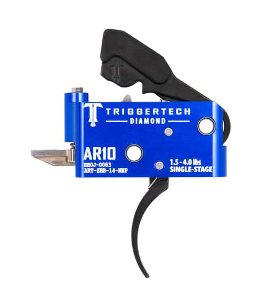 TriggerTech AR-10 Diamond Single-Stage Trigger, PVD Black Pro-Curved