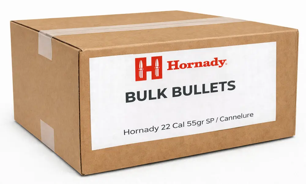Hornady 22 Cal 55gr SP with Cannelure (Bulk / OEM)