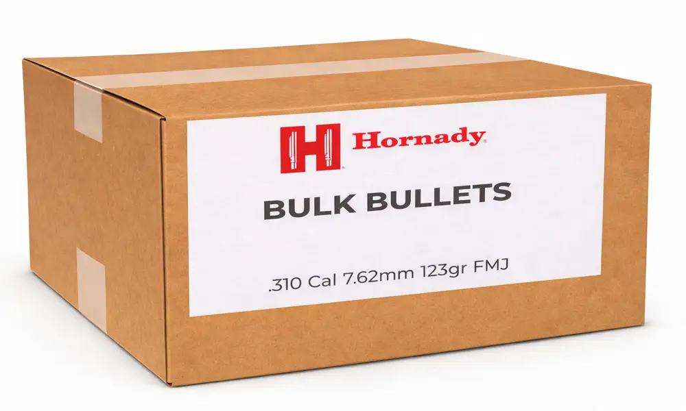Hornady 310 Cal 7.62mm 123gr FMJ (Bulk / OEM)