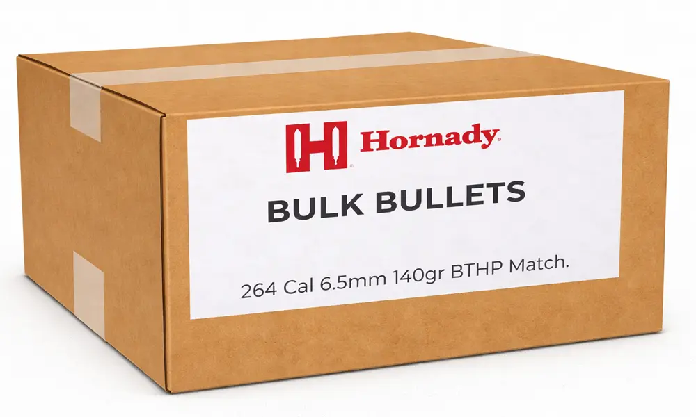 Hornady 264 Cal 6.5mm 140gr BTHP Match (Bulk / OEM)