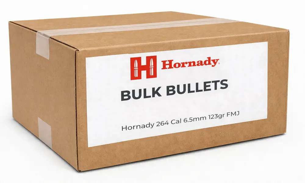 Hornady 264 Cal 6.5mm 123gr FMJ (Bulk / OEM)