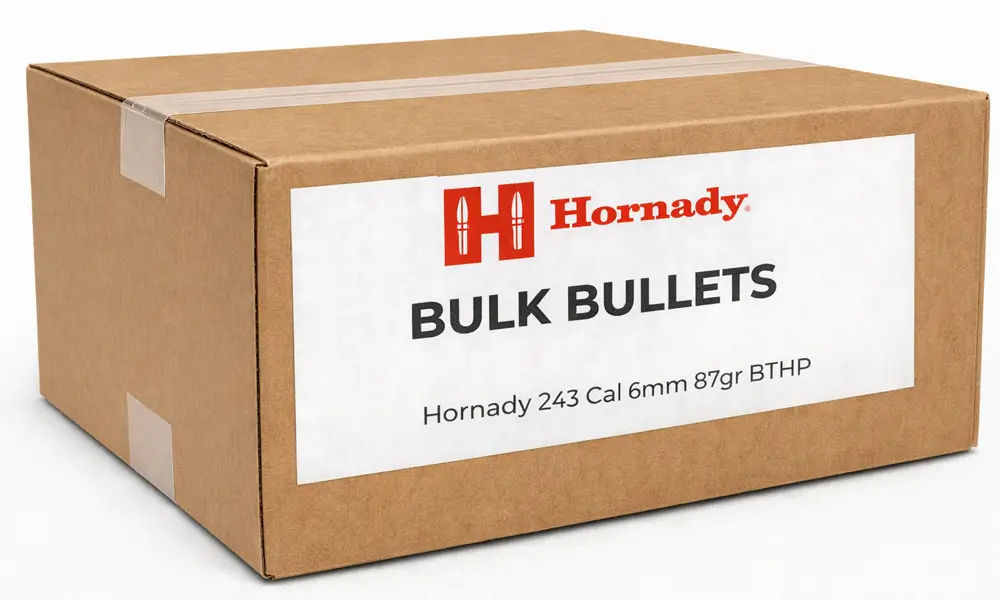 Hornady 243 Cal 6mm 87gr BTHP (Bulk / OEM)