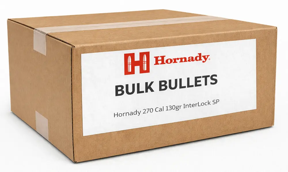 Hornady 270 Cal 130gr InterLock SP (Bulk / OEM)