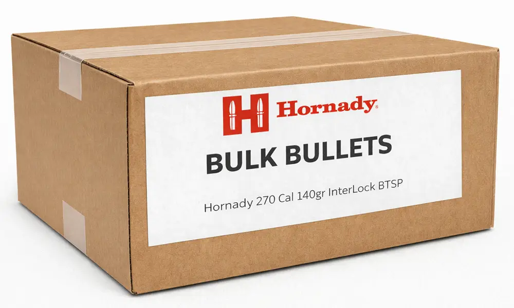 Hornady 270 Cal 140gr InterLock BTSP (Bulk / OEM)