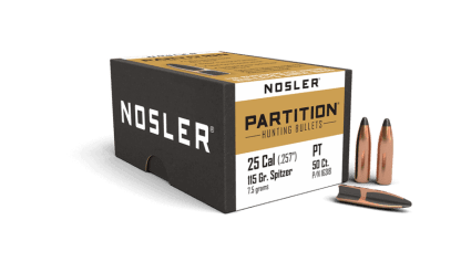 Nosler 25 Cal 115gr Partition (50ct)