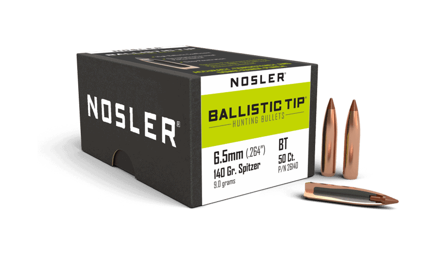 Nosler 264 Cal 6.5mm 140gr Ballistic Tip Hunting (50ct)