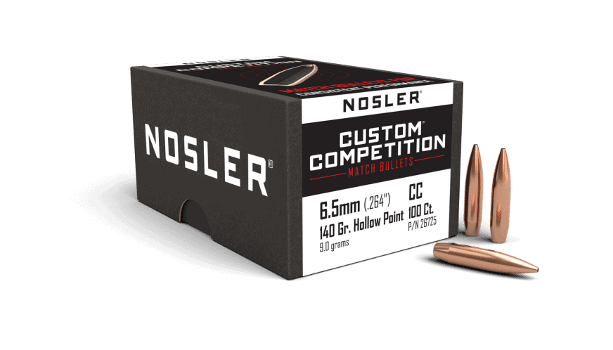 Nosler 264 Cal 6.5mm 140gr HPBT Custom Competition (100ct)
