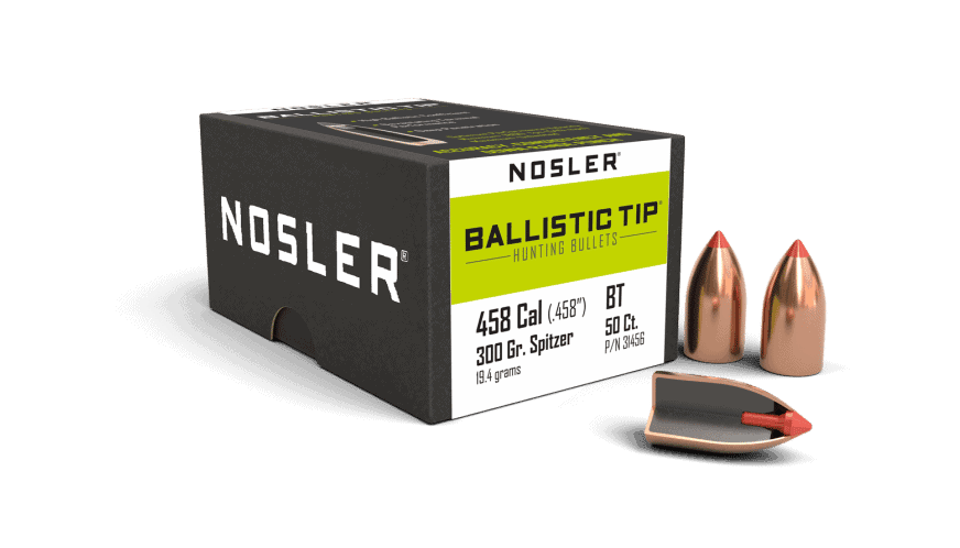 Nosler 458 Cal 300gr Ballistic Tip Hunting (50ct)
