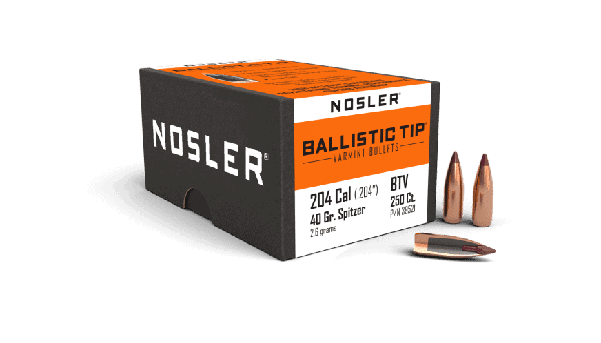 Nosler 204 Cal 40Gr Ballistic Tip Varmint (250Ct)