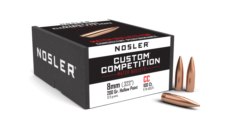 Nosler 8mm 200gr HPBT Custom Competition (100ct)
