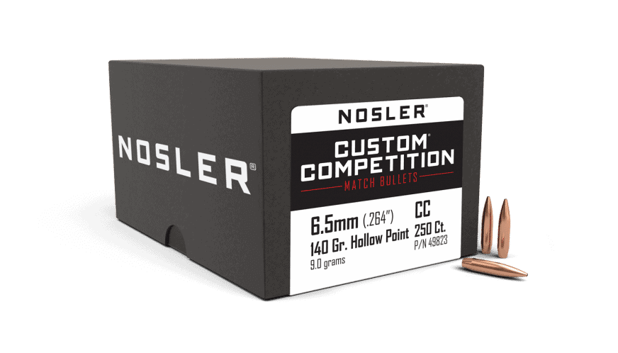 Nosler 264 Cal 6.5mm 140gr HPBT Custom Competition (250ct)
