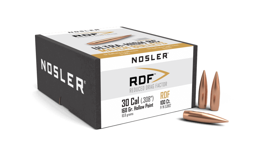 Nosler 30 Cal 168gr RDF (100ct)