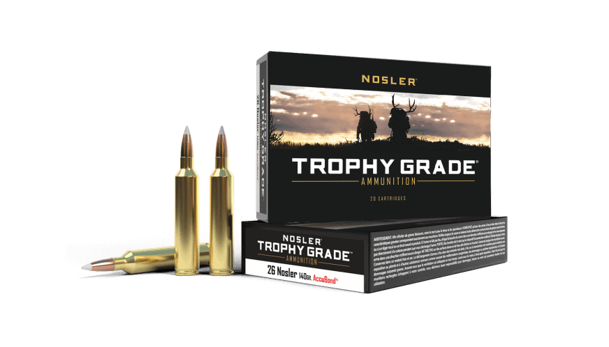 Nosler 26 140gr AccuBond Trophy Grade Ammunition (20ct)