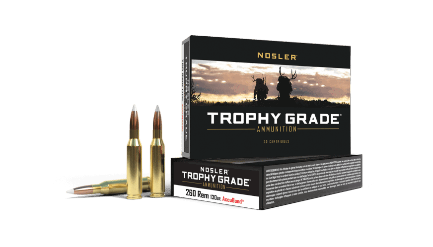 Nosler Trophy Grade 260 Rem 130gr AccuBond Ammunition (20ct)